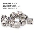 thumbnail image 4 of SNNROO 10 insert nut thread repair sleeves Threaded bushing screw deceleration conversion tool M8 female thread and M12 male thread conversion fasteners, 4 of 9