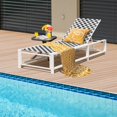 thumbnail image 1 of Costway Chaise Longue de Patio Chaise Inclinable Réglable Jardin Terrasse Roue, 1 of 9