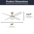 thumbnail image 3 of Prominence Home 51470-01 Atlas Ventilateur de Plafond, 44, Champagne, 3 of 12