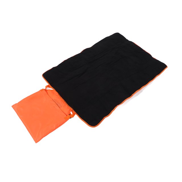 Portable Dog Pad, Multipurpose Foldable Scratch Proof Waterproof Soft Outdoor Pet Sleeping Mat For Puppy For Travel Orange With Black Polyester Layer