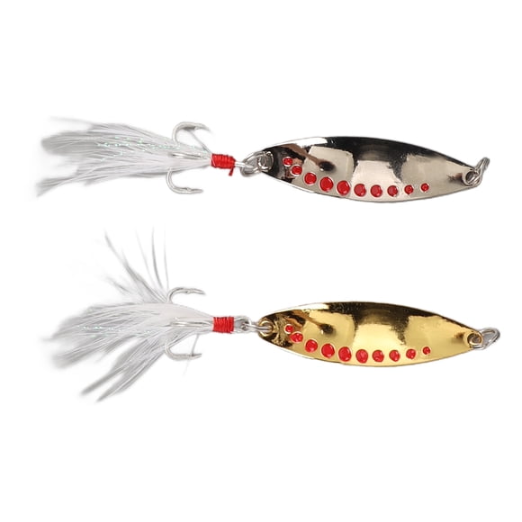 <p>Leurres de Pêche Appâts Durs en Métal Leurres de Pêche en Métal 2 Pcs Leurres de Pêche Appâts Durs en Métal Achigan Truite Leurre de Pêche en Métal Lumineux Appâts avec Hameçons Triples</p>
