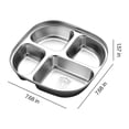 thumbnail image 3 of Assiettes Compartimentées en Acier Inoxydable pour Enfants - Assiettes Indestructibles avec Compartiments pour les Mangeurs Difficiles, le Dîner et le Camping, 3 of 8