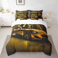 thumbnail image 2 of Yellow Sports Car 7 Piece Comforter Set Full Bed in a Bag,Racing Car Extreme Sport Bedding Sets Speed Automobile Vehicles Speedometer Sheet Set with Comforter, 2 of 5