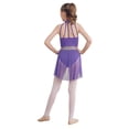 thumbnail image 2 of Yartina Robe de Danse Ballet Sans Manches pour Filles, Robe Justaucorps Moderne Contemporaine Violette 6, 2 of 7