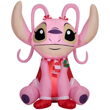 Ange gonflable de Noël Airblown avec écharpe et nœuds de Noël MD Disney (WM)