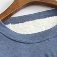 thumbnail image 4 of Chandail en Molleton Doublé Sherpa en Polaire pour Femmes, Chandail Chaud d'Hiver, Col Rond, Automne, Tunique de Détente, Rouge Melon D\'eau 2TG, 4 of 7