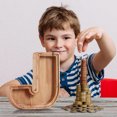 thumbnail image 3 of Agiferg Personalized Wooden Name Money Box Wooden Deposit Box Twenty Six English Letters, 3 of 6