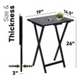 thumbnail image 3 of PJ Plateau-Table Pliant en Bois pour Collations TV, Noir (Ensemble de 8 Pcs), 3 of 10