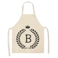 thumbnail image 1 of Linen Kitchen Apron - Letter Printed Cotton Linen Sleeveless Apron Kitchen, 1 of 9