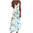 thumbnail image 2 of Drppepioner Robes Femmes Été Robe Décontractée Ample Sans Manches Imprimé Floral Tournesol Bleu Clair 12(TTG), 2 of 5