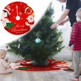 thumbnail image 2 of WLOELOEW Jupe de Sapin de Noël 70 cm Fond Rond Décoration pour Décoration de Fête à la Maison Tissu en Polyester, 2 of 9