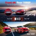 thumbnail image 3 of REDTIGER A4 Dash Cam, Dash Cam Front and Rear with WiFi & GPS, 2160P UHD 2.2inch Touch Screen 4K DashCam with Night Vision, G-Sensor, Voice Control, Free 64GB, 3 of 11