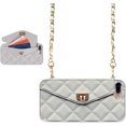 thumbnail image 1 of Wallet Case Compatible with iPhone, Pretty Luxury Bag Design, Purse Flip Card Pouch Cover Soft Silicone Case with Hand Holder Long Shoulder Strap(Gray,iPhone 11), 1 of 6