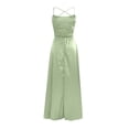 thumbnail image 4 of EGNMCR Robes de Soirée pour Femmes, Robes Formelles pour Femmes, Robes de Cocktail pour Femmes Robe Longue Unie à Dos Dégagé avec Bretelles Robe Ajustée à Épaules Dénudées Robe de Soirée pour Femmes Robe pour Femme, 4 of 5