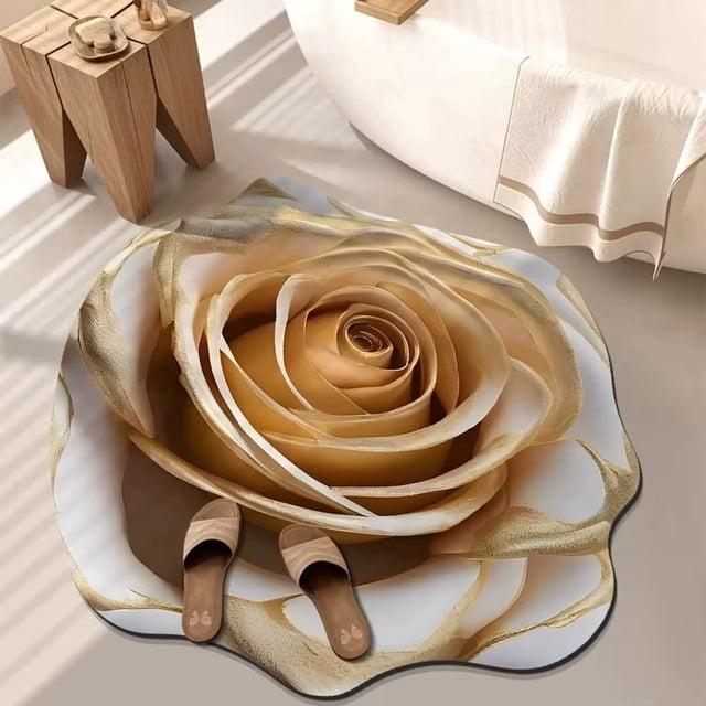 3D Flower Mats Irregular Carpets Light Washable Decorative Rug For Bedroom Living Room Bathroom Camping Home