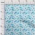 thumbnail image 2 of oneOone Cotton Poplin Light Blue Fabric Abstract Floral Sewing Material Print Fabric By The Yard 42 Inch Wide, 2 of 4
