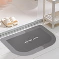 thumbnail image 1 of 16x24 Diatomaceous Earth Bath Rug, Super Absorbent Quick Dry Bathroom Floor Mat, Non Slip Rubber Backing Washable Shower Rug for in Front of Bathtub, Modern Diatomite Bath Mat for Shower Room, Gray, 1 of 7