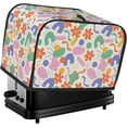 thumbnail image 1 of Toaster Cover 2 Slice Vintage Groovy Flowers Dustproof Bread Maker Cover Fingerprint Bakeware Protection Wide Slot Toaster Bag Reusable Kitchen Small Appliance Cover TC278, 1 of 6