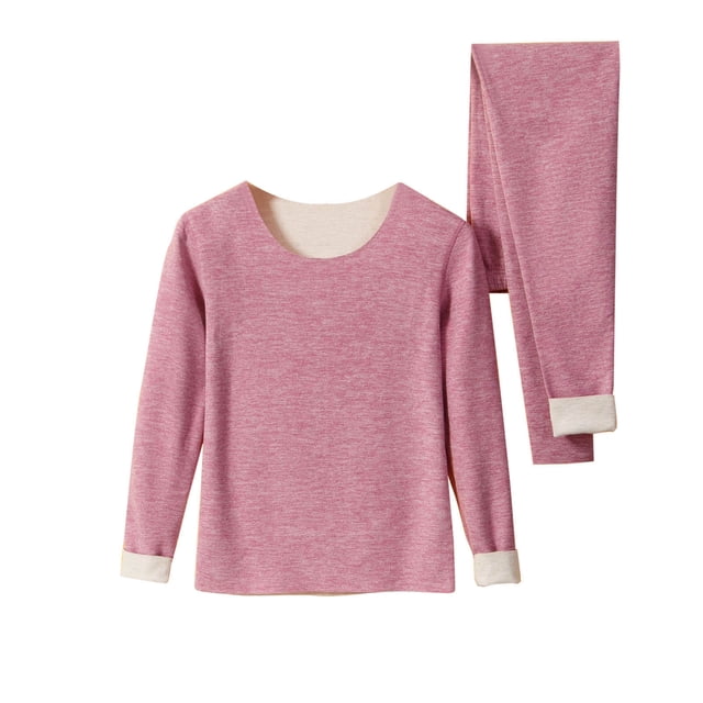 Timegard Womens 2 Piece Sets Lightfleece Base Layer Outfits Long Sleeve Tops Bottom Fitting Thermal Underwear