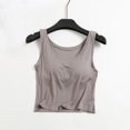 thumbnail image 2 of Timegard Camisoles pour Femmes avec Soutien-Gorge Intégré Camis Col Rond Sans Manches Court Haut Confortable d'Été Homerwear, 2 of 3