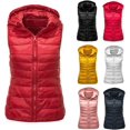 thumbnail image 3 of LinYooLi Gilet Matelassé pour Femmes Décontracté Chaud Léger à Capuche Gilet Rembourré à Fermeture Éclair 2022, 3 of 3
