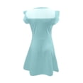 thumbnail image 4 of Robes d'Été Décontractées pour Filles Robe de Fête pour Enfants Manches à Volants en Maille Design en Ligne avec Poches pour 4 à 11 Ans, 4 of 4