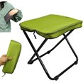 thumbnail image 1 of Tabouret de Camping, Tabouret Pliant Portable, Tabouret de Randonnée Ultraléger en Aluminium Adapté à la Pêche, à la Randonnée, au BBQ, aux Événements en Plein Air (Vert), 1 of 7