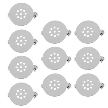 FRCOLOR Base de Broche 10 Pcs Bases de Broche Bricolage Plateaux de Broche Accessoires de Fabrication de Bijoux Sécurité,0,87"X0,71"X0,2 Pouces