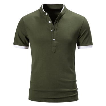Ketyyh-chn99 Polo pour Hommes Mode 2024 Décontracté Manches Courtes Boutonné Blouses Noir,P