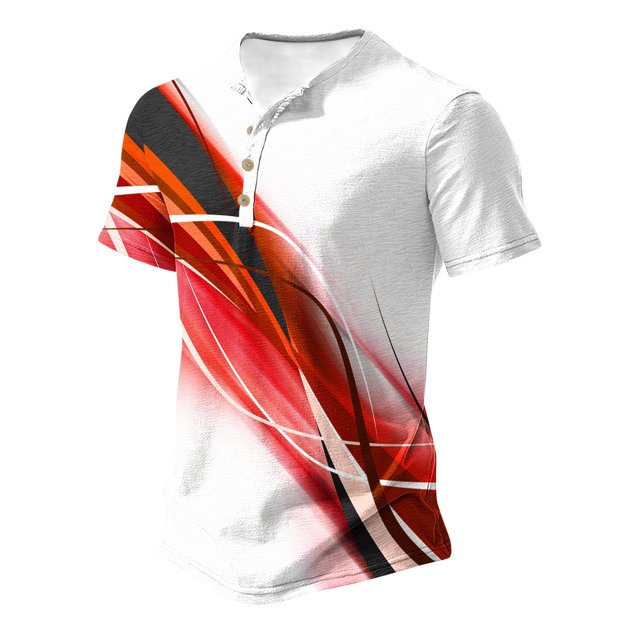 Mefallenssiah Hommes Hauts, Décolleté Hommes Décontracté Col Rond Impression Pull Sport Manches Courtes T Chemise Blouse