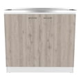thumbnail image 1 of Tuhome Furniture Napoles Freestanding Sink - White/Light Grey Engineered Wood, 1 of 9