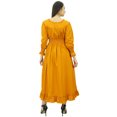 thumbnail image 4 of Bimba Robe Maxi Longue Décontractée en Coton pour Femme à Taille Smockée, 4 of 7