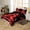 Red, variant on Erosebridal Merry Christmas Duvet Cover Queen, Xmas Tree Bedding Sets Queen Size, Reindeer Animal Decor, Reversible 3 Pieces(No Comforter)