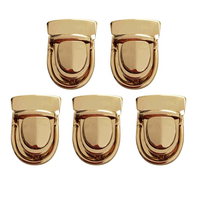 Tuck Lock Clasp Purse Buckle Fasteners Wallet Buckle Purse Metal Clasp Locks for DIY Craft Wallets Bag Handbags Making 5Pcs Aureate