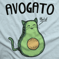 thumbnail image 2 of T-shirt Humoristique pour Hommes Avogato Drôle Avocat Chat Tee Visage de Chat Mignon Graphique Nouveauté Humour (Blanc) - L, 2 of 4