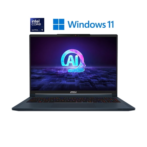 MSI Stealth 16 AI Studio A1VFG-212CA 16" QHD+ 240Hz Ultra Thin and Light Gaming Laptop Intel® Core™ Ultra9-185H RTX 4060 32GBDR5 2TB NVMe SSD Win 11