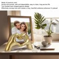 thumbnail image 3 of Heart Hands Sculpture, Heart Sign Statue Golden  for Wedding, 3 of 7