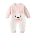 thumbnail image 1 of WEIYLL Girls Rompers Button Long Sleeve Overall Cartoon Cute Warm Spring Autumn Pk1 Baby Playsuit for 18-24 Months, 1 of 2