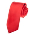 thumbnail image 1 of TopTie Cravate Unisexe Couleur Unie Rouge Cravate Régulière, 1 of 7
