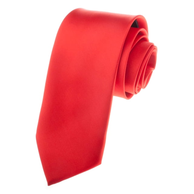 TopTie Cravate Unisexe Couleur Unie Rouge Cravate Régulière