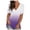 Purple, variant on Mefallenssiah Women's Fashion Casual Gradient V-neck Short Sleeve Loose T-shirt Tops Blue XXXL