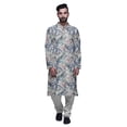 thumbnail image 1 of Atasi Designer Kurta Pajama For Men Printed Straight Kurta Set Summer Clothing, 1 of 5