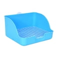 thumbnail image 3 of Rabbit / Potty Trainer Corner/ Easy to Install/ Rectangular Pee Pan Tray/ Pet Pan for Guinea Pigs Chinchillas Galesaur Ferrets Hamster Blue, 3 of 8