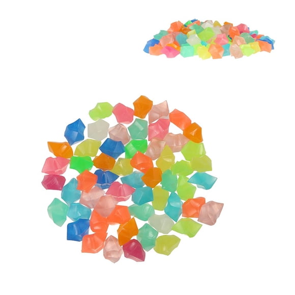 100/300PCS Luminous Stones for Fish Tank Aquarium Indoor & Outdoor Yard Decor Garden Gravel Decoration for Backyard Walkway Pathway Lawn