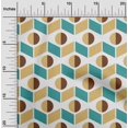 thumbnail image 2 of oneOone Silk Tabby Turquoise Blue Fabric Geometric Sewing Material Print Fabric By The Yard 42 Inch Wide, 2 of 4