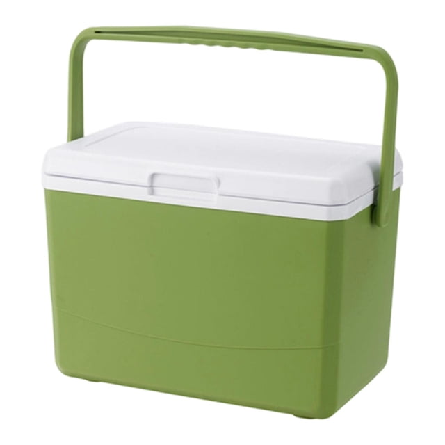 S SERENABLE Box Cold/Heat Preservation 3L with Handle Portable Container Ice Chest for Travel BBQ Picnic Boat Food Delivery green