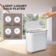 thumbnail image 4 of Bathroom Trash Can with Lid 3.2 Gallon Narrow Trash Can Small Plastic Trash Bin 12 Liter Rectangular Plastic Garbage Can with Press Type Lid for Bedroom Bathroom, 4 of 7
