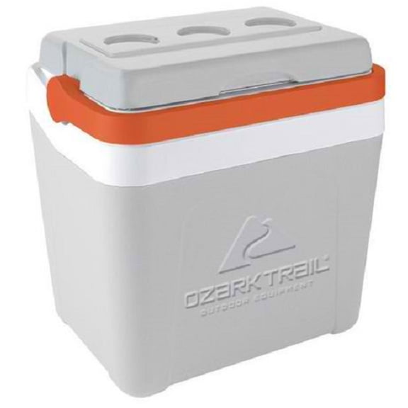 Refurbished Ozark Trail OT-25 25L (26qt) Hard Sided Portable 12 volt Electric Travel Cooler Cooler, 31 can capacity