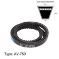 thumbnail image 2 of Unique Bargains 750mm Inner Girth 10mm Width Cogged V Belts Rubber Drive Belt for Power Transmission, 2 of 6