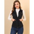 thumbnail image 4 of INSPIRE CHIC Veste Zippée pour Femme Sans Manches Anorak Gilet Utilitaire Veste avec Poches TP Noir, 4 of 6